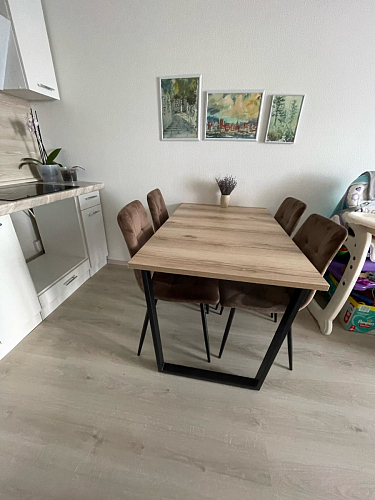 Стол Лота Лофт 120 32 мм бетон / черный матовый фото покупателя 116