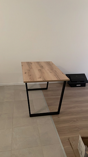 Деревянный стол Лота Лофт 140х80 белый матовый / бетон светлый фото покупателя 211