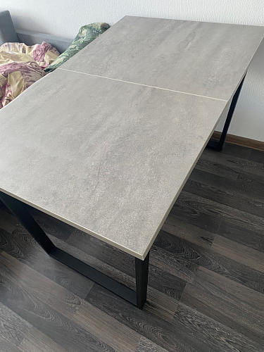 Деревянный стол Лота Лофт 140х80 черный матовый / бетон светлый фото покупателя 838