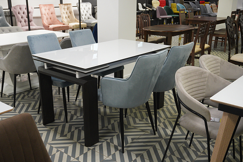 Стул на металлокаркасе Benza blue / black из шоурума 3