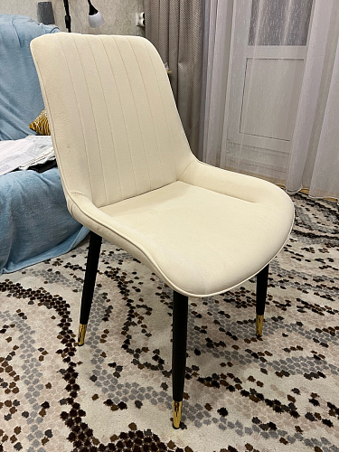 Стул на металлокаркасе Seda 01 blue / gold / black фото покупателя 47