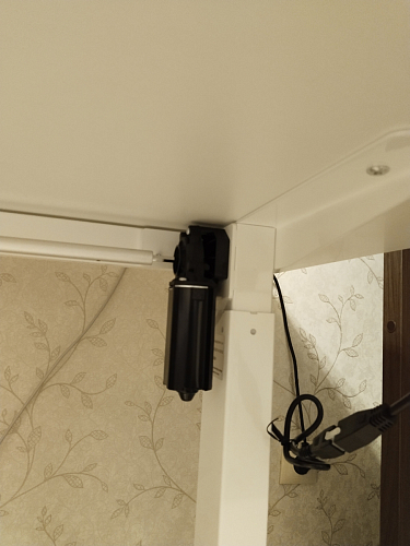 Компьютерный стол Маркос с механизмом подъема 140х80х75 орех кантри / белый фото покупателя 19