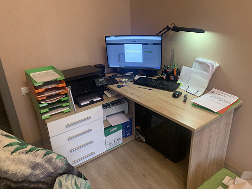 Компьютерный стол КСТ-109П правый венге фото покупателя 120