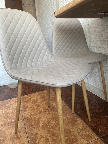 Стул на металлокаркасе Capri dark beige / white фото покупателя 36