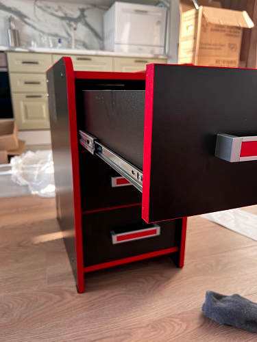 Тумба Ханна черная / красная - Уцененный экземпляр фото покупателя 11