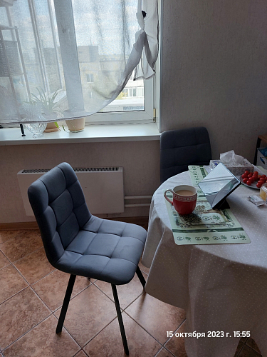 Стул на металлокаркасе Чилли К темно-серый (velutto 32) / черный фото покупателя 76