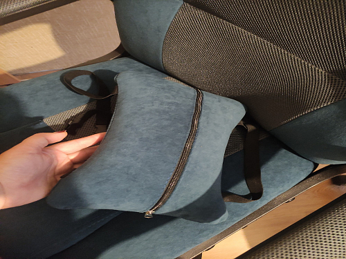 Компьютерное кресло Driver/Драйвер кожзам черный / ткань синий фото покупателя 105