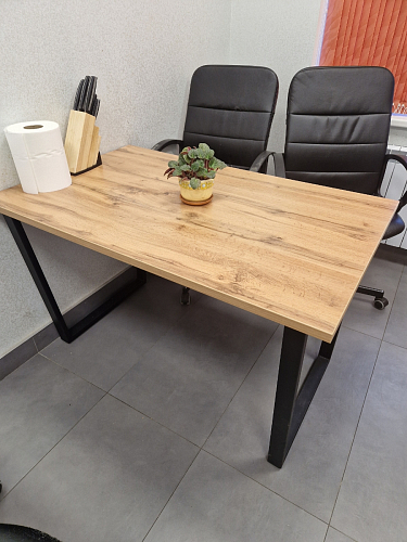 Деревянный стол Лота Лофт 140х80 черный матовый / бетон светлый фото покупателя 163