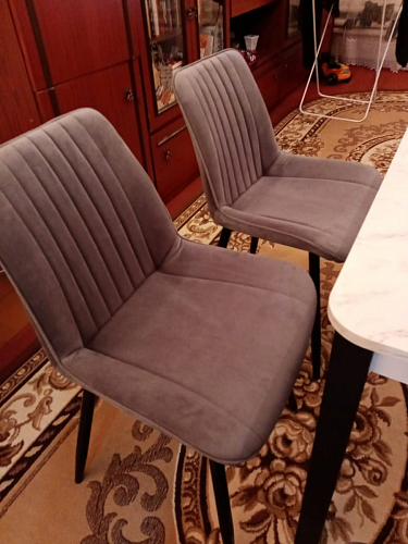 Стул на металлокаркасе Седа К латте / черный фото покупателя 199