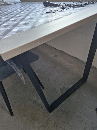 Деревянный стол Лота Лофт 120х75 белый матовый / дуб крафт золотой фото покупателя 899