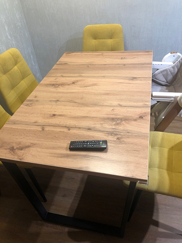 Стол Лота Лофт 140 25 мм черный матовый / бетон фото покупателя 65