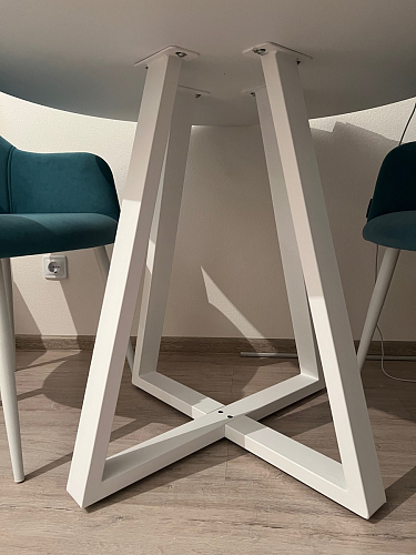 Стеклянный стол Норфолк 100 золото фото покупателя 30