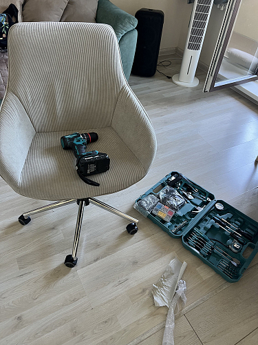 Компьютерное кресло Dublin/Дублин хром / вельвет графит фото покупателя 31