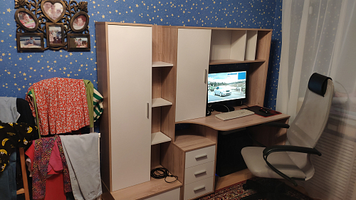 Письменный стол КСТ-16 левый венге / беленый дуб фото покупателя 126