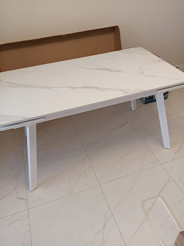 Керамический стол Норман 140(200)х80 серый мрамор larka grey / черный фото покупателя 46