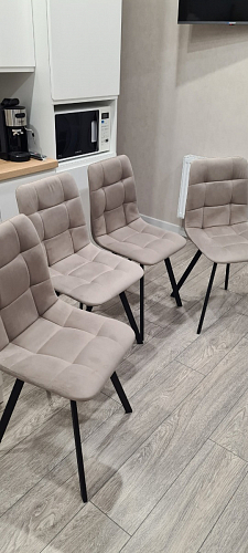 Стул на металлокаркасе Чилли бежевый / белый каркас фото покупателя 1224