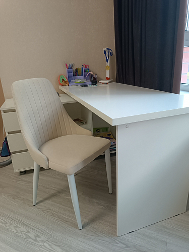 Стул на металлокаркасе Kora light purple / black фото покупателя 7