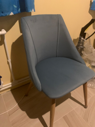 Стул на металлокаркасе Morgan light blue / black фото покупателя 6