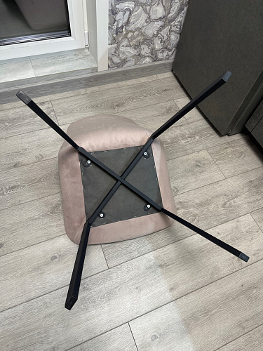 Стул на металлокаркасе Челси морская волна / черный фото покупателя 129