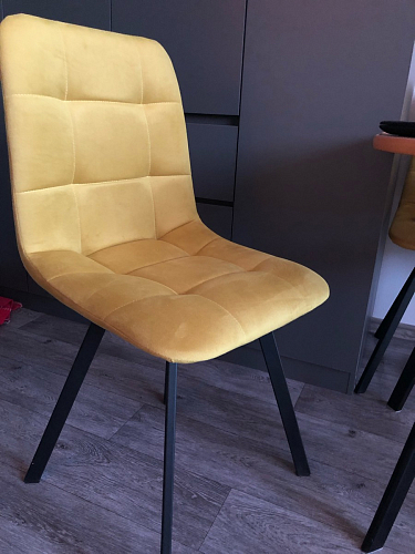 Стул на металлокаркасе Чилли черный / зеленый фото покупателя 877