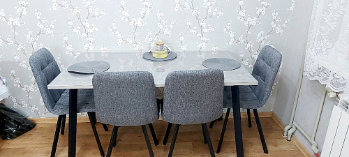 Стол Тринити Лофт 120 32 мм дуб галифакс табако / черный матовый фото покупателя 520