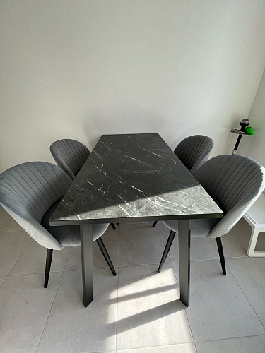 Стол Тринити Лофт 120 25 мм черный матовый / юта фото покупателя 22