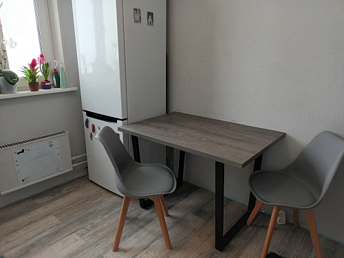 Стол Эльпатия 130 дуб велингтон / черный матовый фото покупателя 7