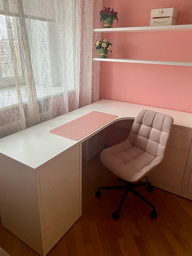 Компьютерное кресло Честер экокожа бежевая / белый фото покупателя 46