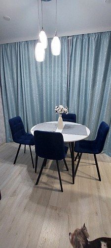 Стул на металлокаркасе Чилли черный / голубой фото покупателя 1218