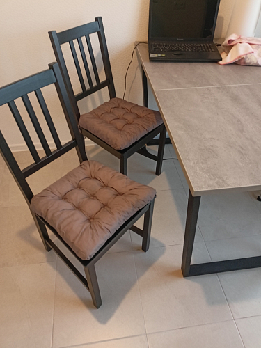 Стол Лота Лофт 120 32 мм бетон / черный матовый фото покупателя 35