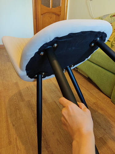 Стул на металлокаркасе Gabi green / black / silver фото покупателя 108