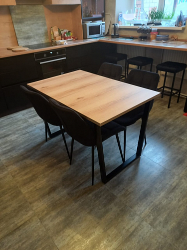 Деревянный стол Лота Лофт 140х80 черный матовый / бетон светлый фото покупателя 541