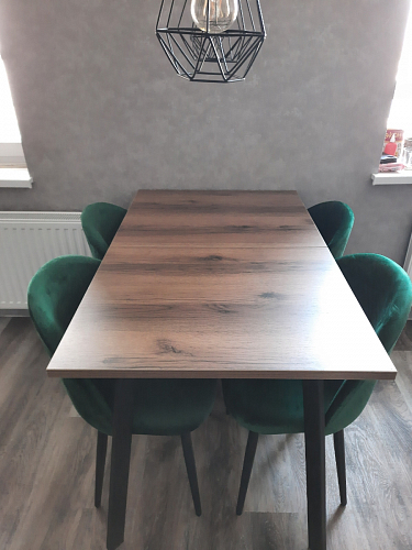 Стол раскладной Колон Лофт 120 32 мм дуб галифакс табако / черный матовый фото покупателя 75