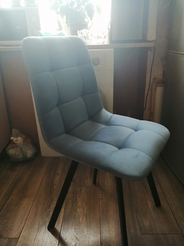 Стул на металлокаркасе Чилли черный / зеленый фото покупателя 733