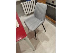 Стул на металлокаркасе Вейв светло-серый (hl 63) / 10К черный каркас фото покупателя 215