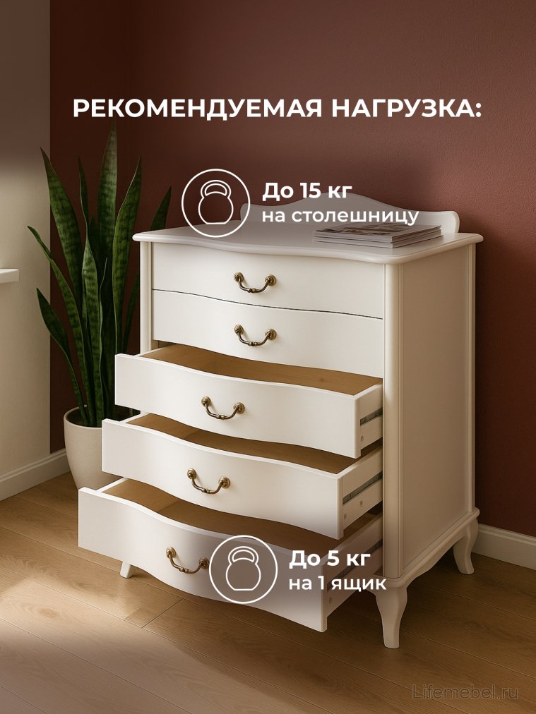 Комод Джульетта молочный дуб