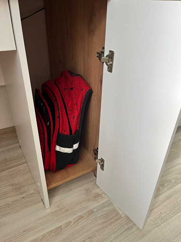 Письменный стол Комфорт 12.71 дуб золотой craft / белая аляска  - Уцененный экземпляр фото покупателя 9