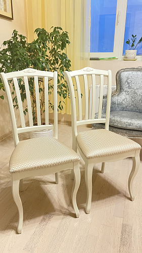 Деревянный стул Виньетта орех / мерц белый люкс фото покупателя 1