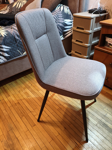 Стул на металлокаркасе Texas 1 поворотный светло-серый / черный фото покупателя 2