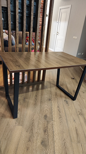 Деревянный стол Лота Лофт 140х80 дуб крафт табачный / черный матовый фото покупателя 14