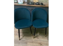 Стул на металлокаркасе Gabi 1 бежевый / черный с серебряными наконечниками фото покупателя 574