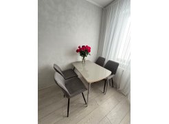 Стул на металлокаркасе Вейв светло-серый (hl 63) / 10К черный каркас фото покупателя 350