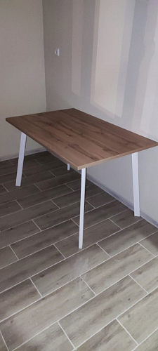 Стол Тринити Лофт 120 32 мм дуб галифакс табако / черный матовый фото покупателя 133