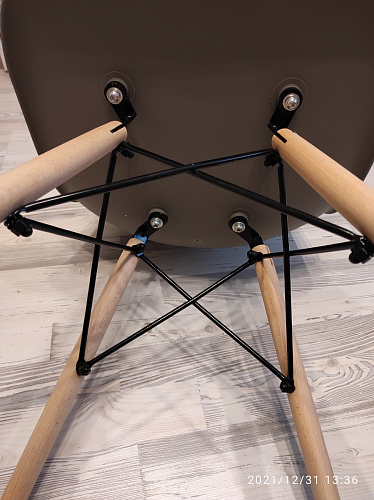 Стул Cindy Eames mod. 001 khaki / natural фото покупателя 48