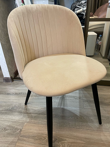 Стул на металлокаркасе Gabi 1 light blue / black / gold фото покупателя 140