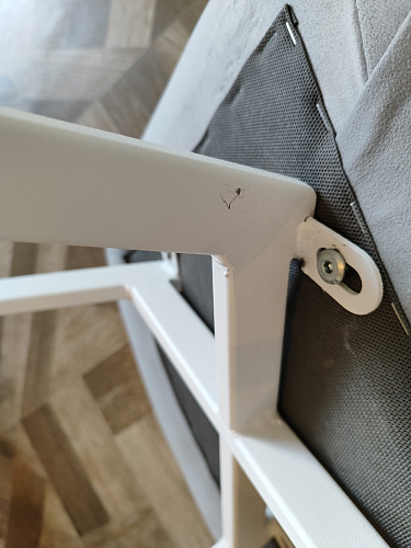 Стул на металлокаркасе Чилли К светло-серый велюр / черный каркас фото покупателя 444