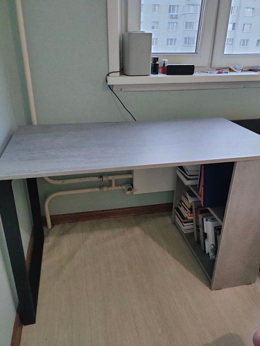 Письменный стол Битти Лофт 116х60х75 креатель / черный матовый фото покупателя 56