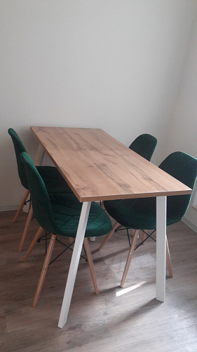 Стол Тринити Лофт 120 32 мм бетон / черный матовый фото покупателя 688