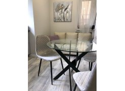 Стул на металлокаркасе Capri blue / white фото покупателя 3