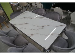 Стеклянный стол Vase белый из шоурума 3